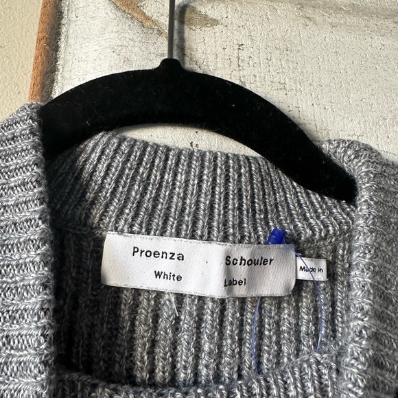 Proenza Shoulder Gray Wool Sweater Sz SMALL - Picture 3 of 7